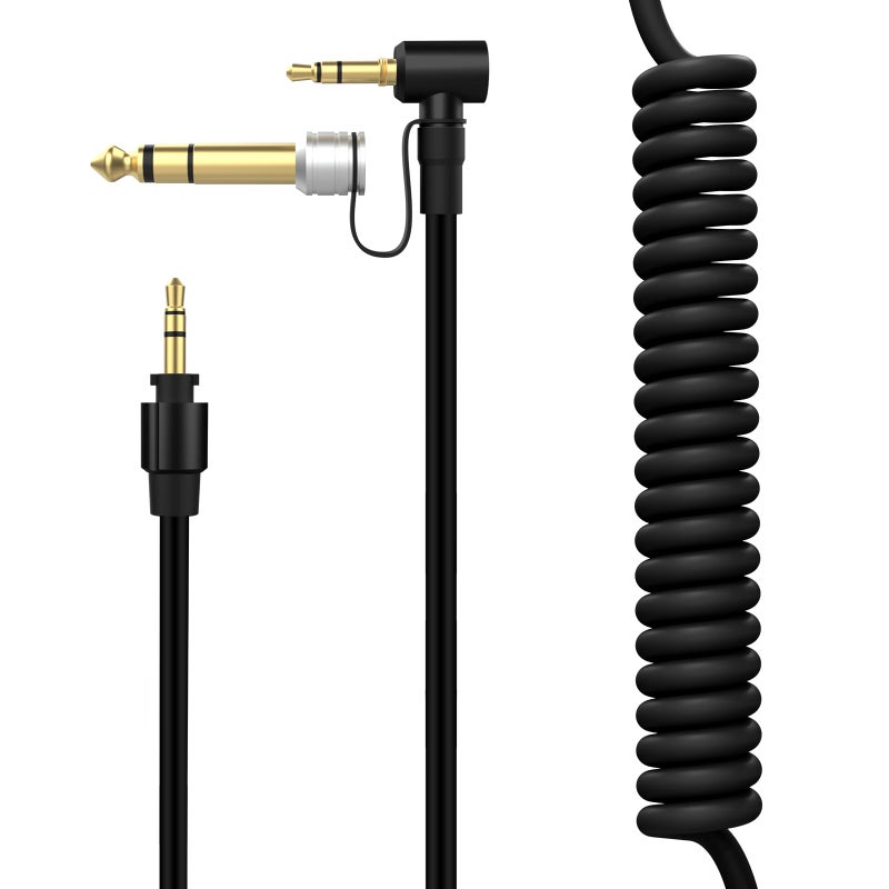 Learsoon Replacement Audio Aux Auxiliary Extension Cable Compatible with Beats by Dr Dre Solo Studio Pro/Detox Edition Headphones (Black) - Image 1